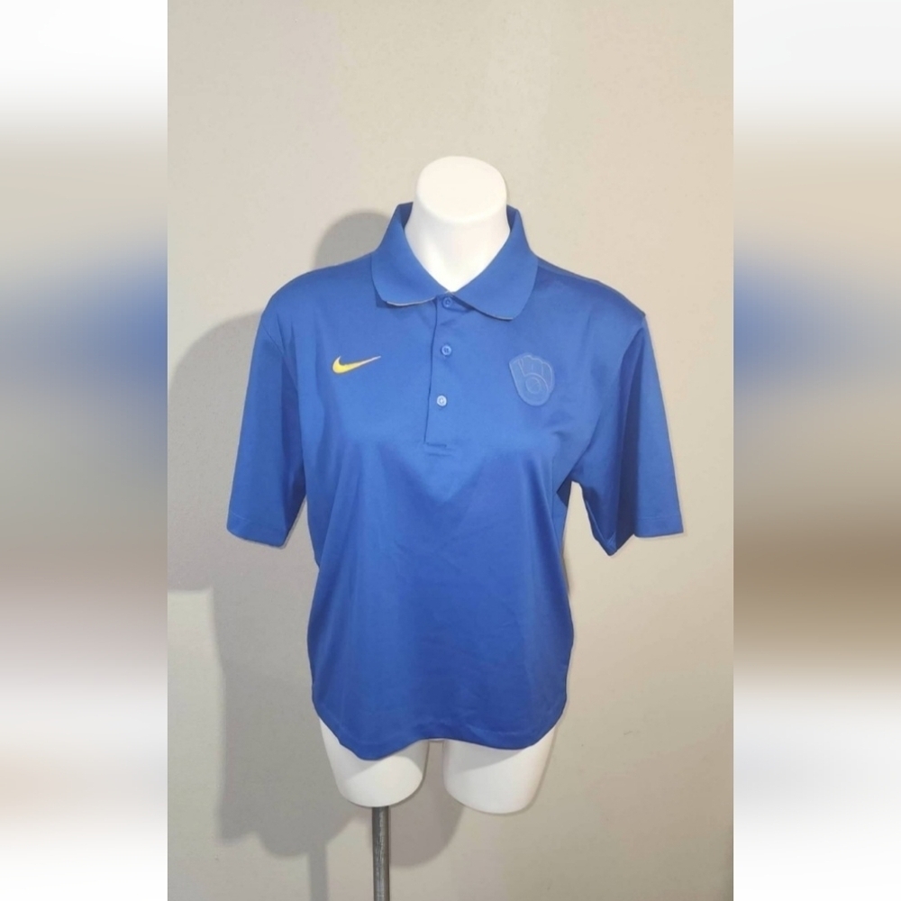 NIKE Baseball Dri-Fit Authentic Performance Apparel Milwaukee Brewers Women's